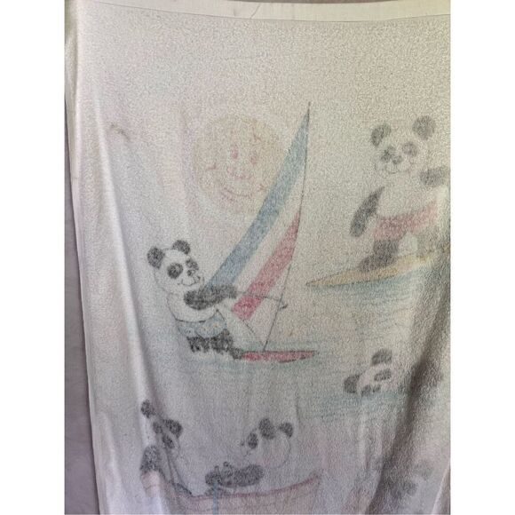 Vintage Beach Towel Pandas - Picture 8 of 8